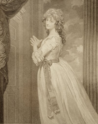 Mrs Jordan in the Character of the Country Girl, engraved by Francesco Bartolozzi by George Romney